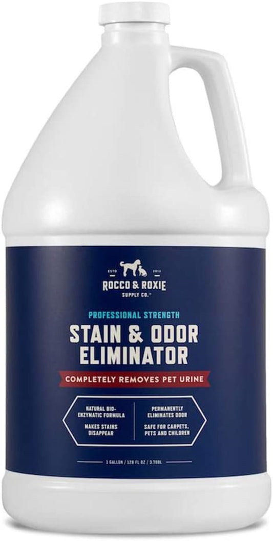 Rocco & Roxie Stain & Odor Eliminator for Strong Odor - Enzyme-Powered Pet Odor Eliminator for Home - Carpet Stain Remover for Cats and Dog Pee - Enzymatic Cat Urine Destroyer - Carpet Cleaner Spray