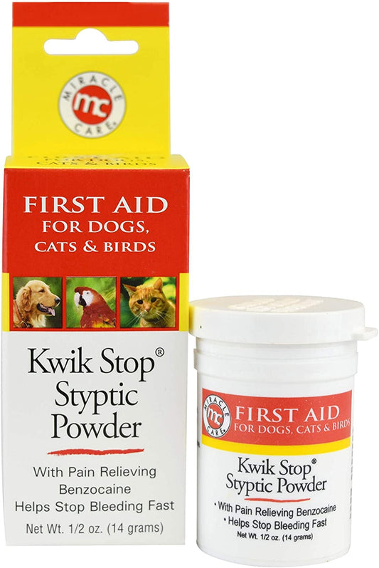 Miracle Care Kwik Stop Styptic Powder, 0.5 Oz