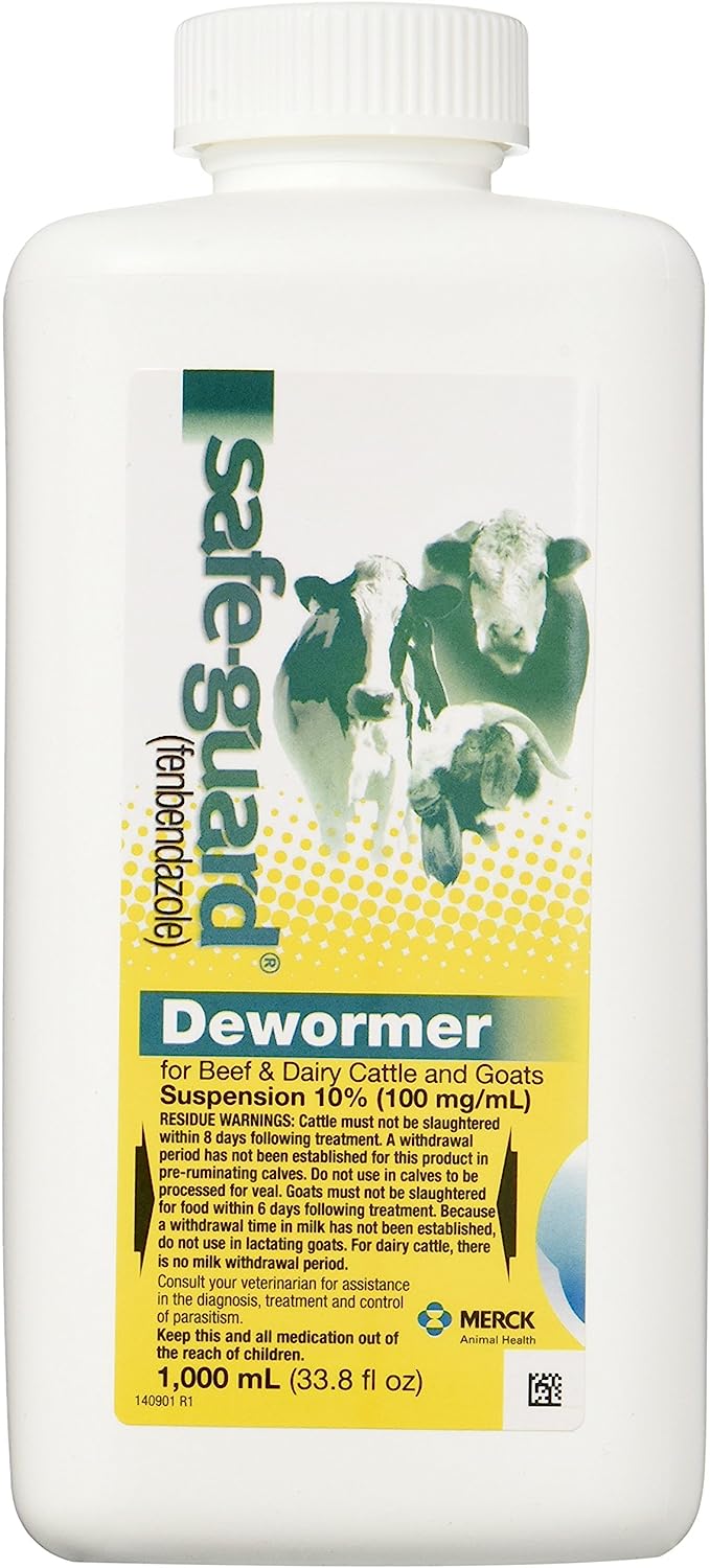 Safe-Guard Dewormer Suspension for Beef, Dairy Cattle and Goats, 1000ml