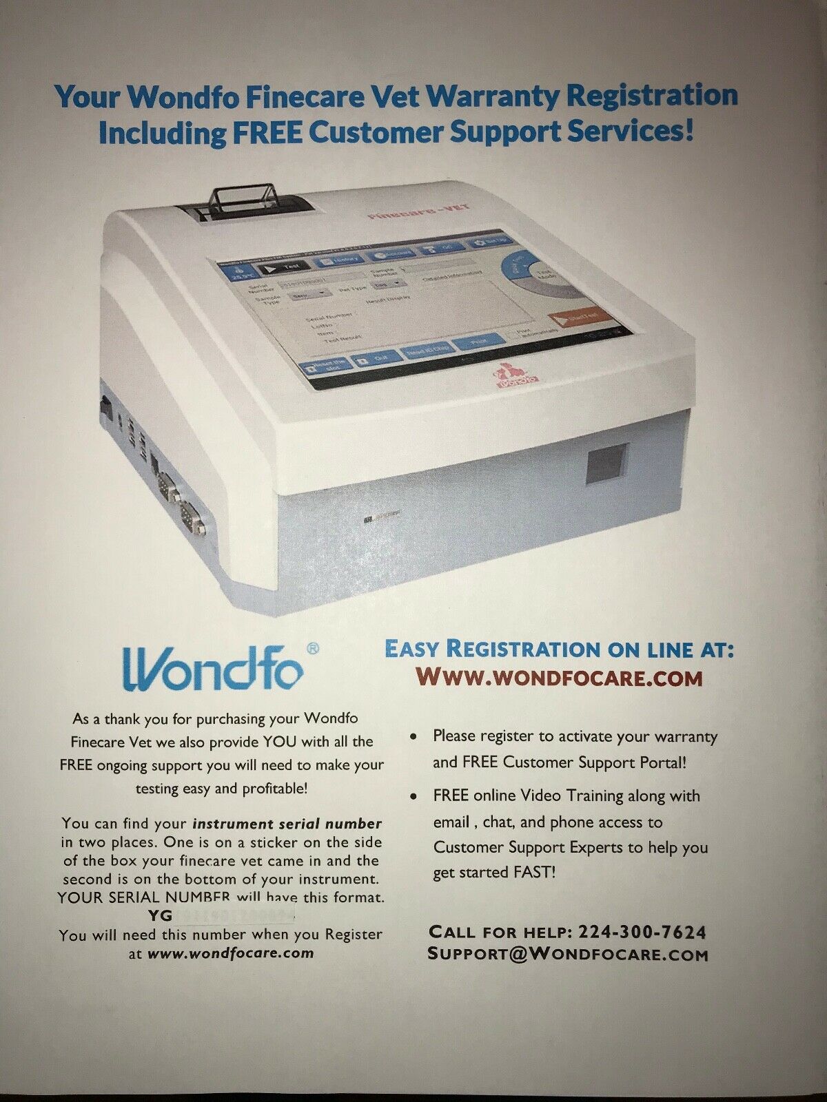 OFFICIAL Wondfo Vet Finecare PG Machine (*BUNDLE*)™️